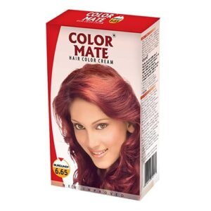 COLOR MATE HAIR COLOR CREAM 6.65 BURGUNDY