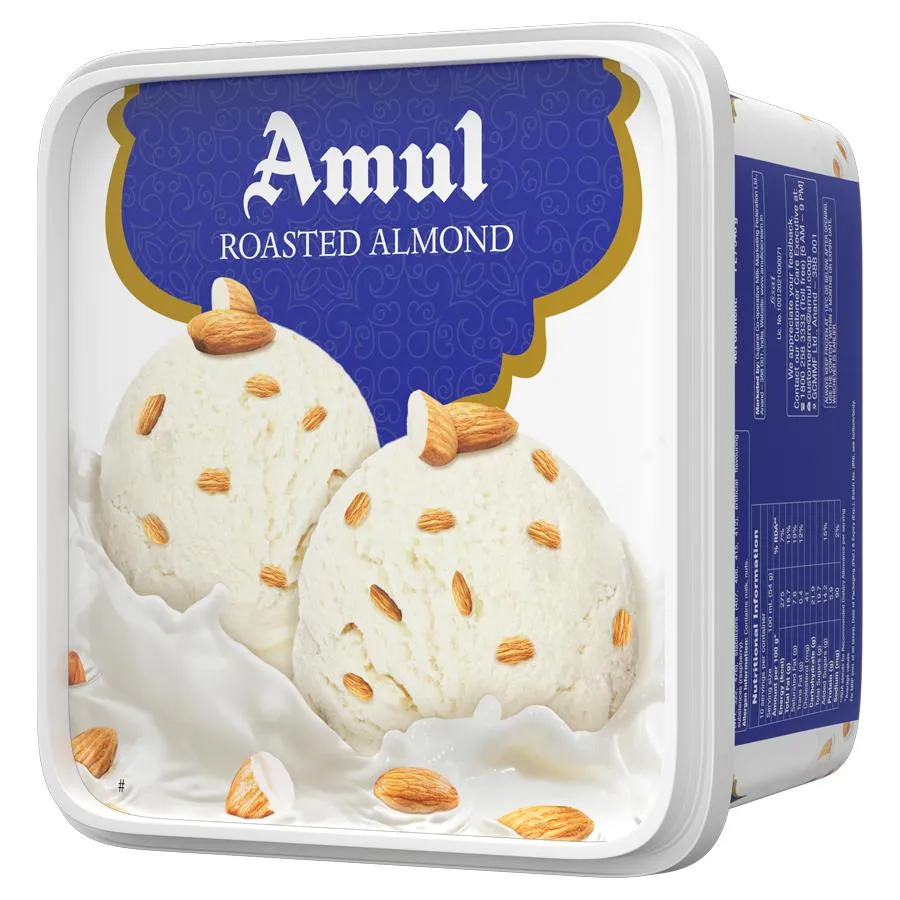 AMUL ROASTED ALMOND ICE CREAM TUB - Metro Bidar